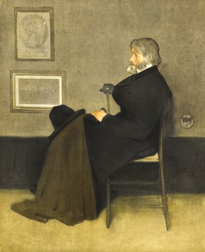 Ritratto di Thomas Carlyle, c.1880 da James Abbott McNeill Whistler